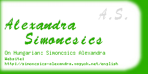 alexandra simoncsics business card